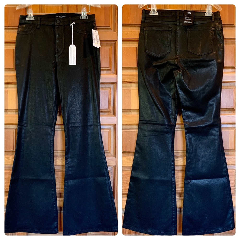 Black snake coated Sanctuary flare leg jeans - Picture 7 of 9